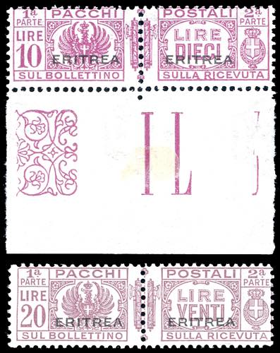 PACCHI POSTALI 1936 - 10 e 20 lire ... 