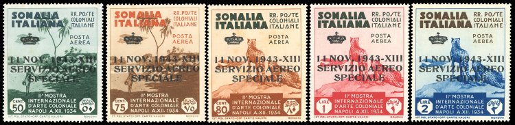 SERVIZIO AEREO 1934 - 50 cent., 75 ... 