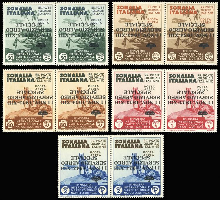 SERVIZIO AEREO 1934 - 50 cent., 75 ... 