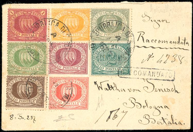 1893 - Bella affrancatura otto ... 