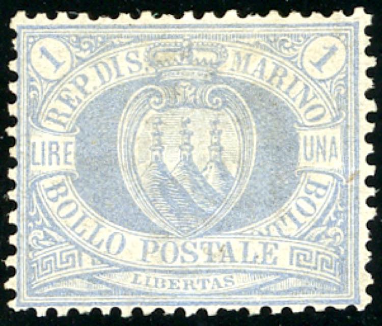 1894 - 1 lira oltremare Stemma ... 