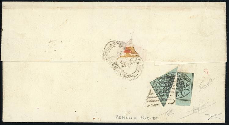 1857 - 1 baj verde grigiastro (2), ... 
