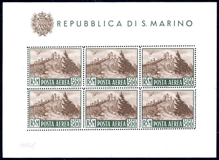 1951 - 500 lire Veduta, foglietto ... 