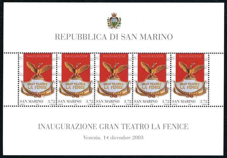 2003 - 3,72 € Fenice, foglietto ... 