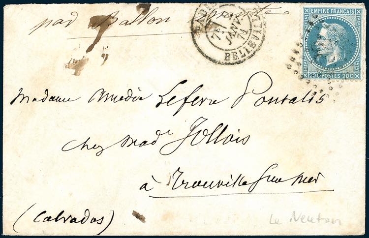 FRANCIA POSTA AEREA BALLON MONTE ... 