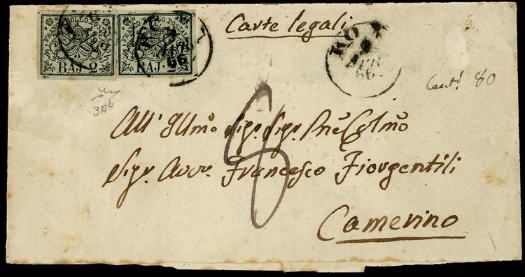 1866 - 2 baj grigio azzurrastro, ... 