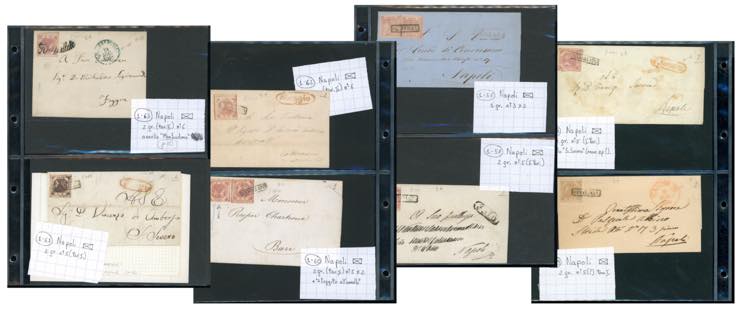 NAPOLI 1858/60 - Bellinsieme di 8 ... 