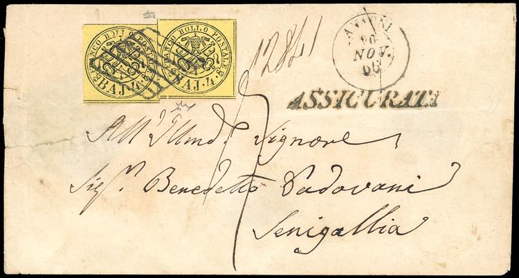 1866 - 4 baj giallo (5A), due ... 