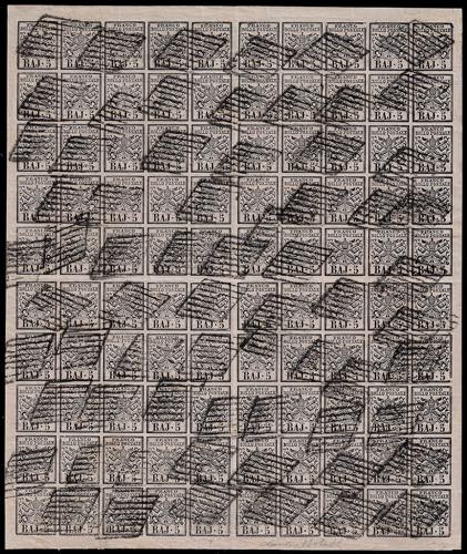 1852 - 5 baj rosa chiaro (6), ... 