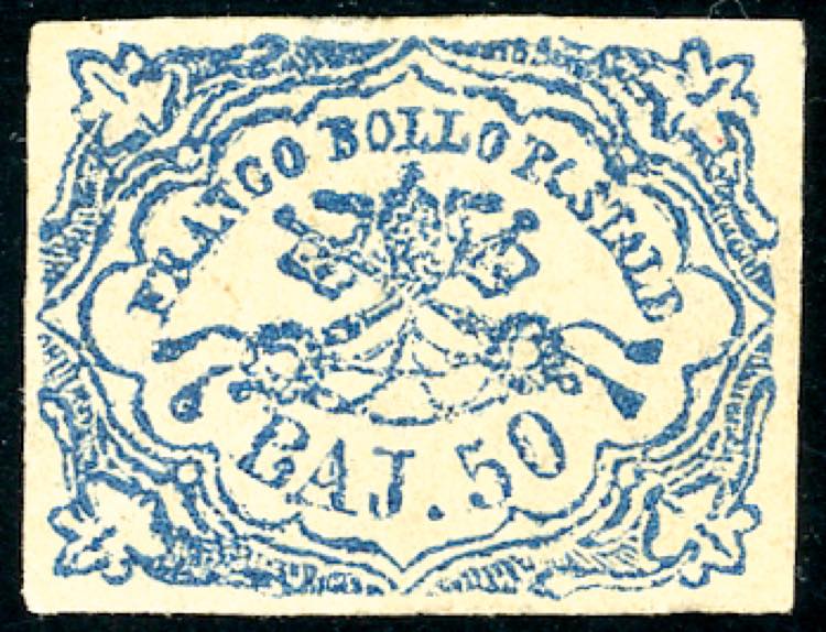 1864 - 50 baj azzurro oltremare ... 
