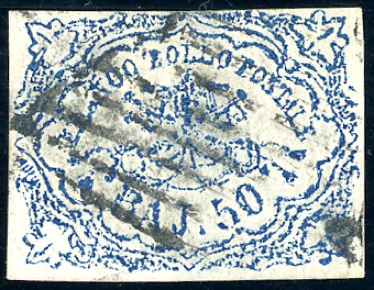 1864 - 50 baj azzurro oltremare ... 
