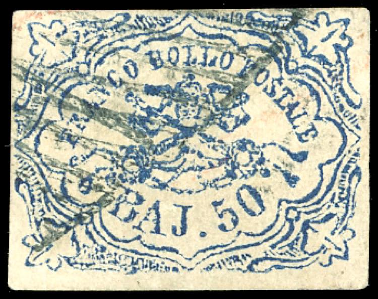 1864 - 50 baj azzurro oltremare ... 