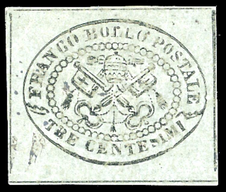 1867 - 3 cent. grigio (15), nuovo, ... 