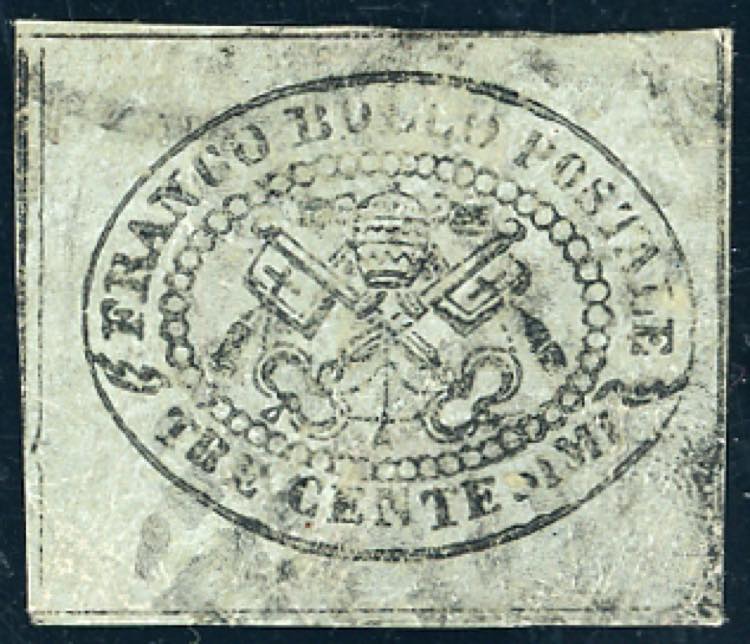 1867 - 3 cent. grigio (15), usato, ... 