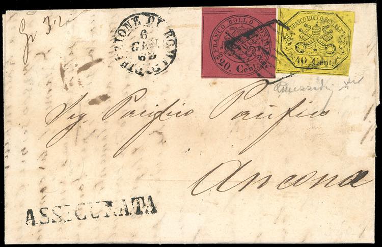 1868 - 20 cent. rosso bruno, 40 ... 