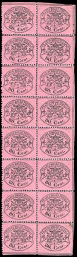 1868 - 80 cent. lilla rosso, non ... 