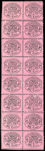 1868 - 80 cent. lilla rosso, non ... 