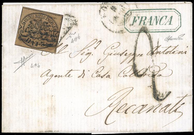 ROMA, franca in azzurro verdastro ... 