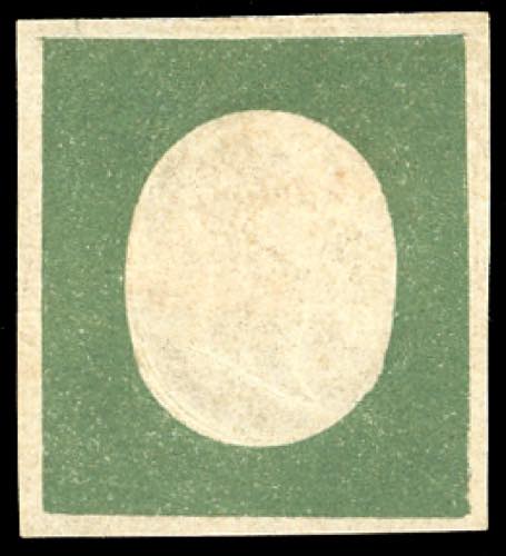 1854 - 5 cent. verde oliva scuro ... 