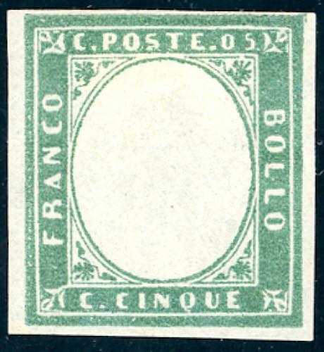 1855 - 5 cent. verde smeraldo ... 