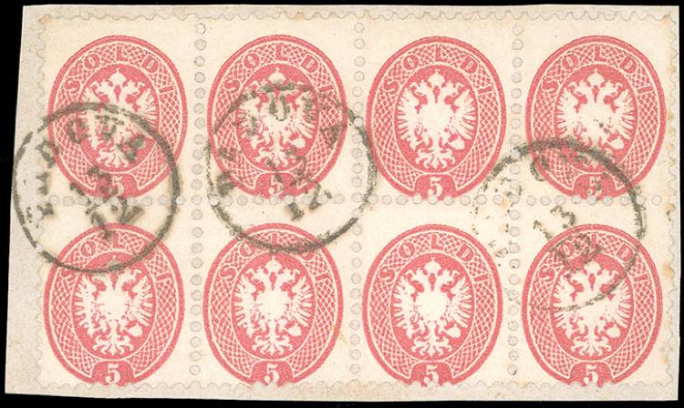 1864 - 5 soldi rosa, dent. 9 1/2 ... 