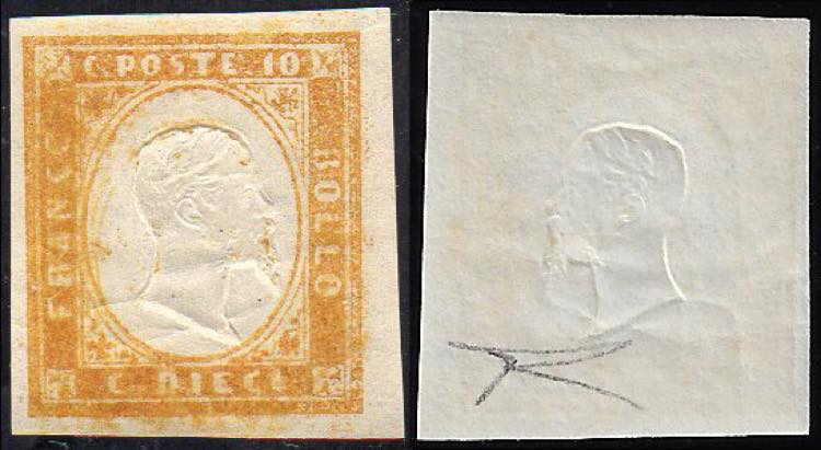 1863 - 10 cent. bistro, varietà ... 