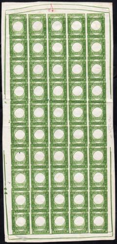 1863 - 5 cent. verde (13Ea), senza ... 