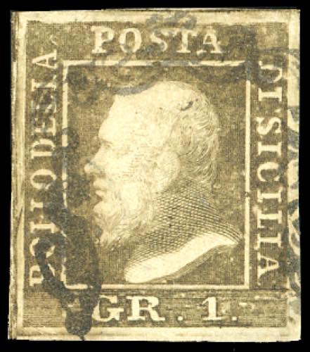 1859 - 1 grano bruno olivastro, I ... 