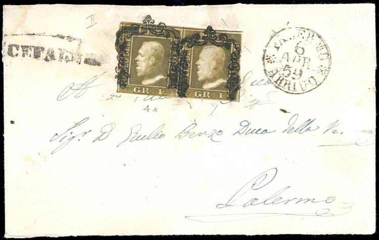 1859 - 1 grano bruno oliva scuro, ... 