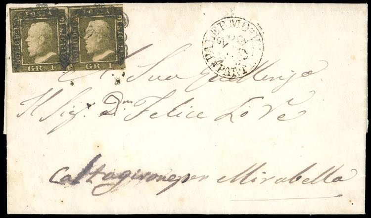 1859 - 1 grano verde oliva scuro, ... 