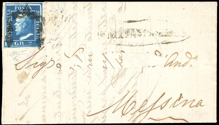 1859 - 2 grana azzurro scurissimo, ... 