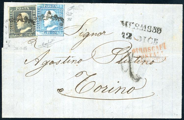 1859 - 20 grana grigio ardesia, 2 ... 