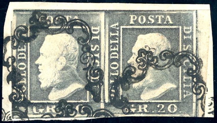 1859 - 20 grana ardesia violaceo ... 