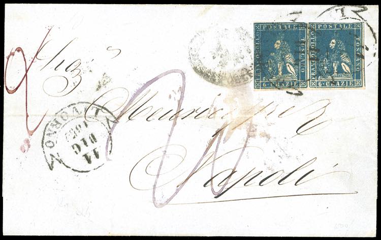 1857 - 6 crazie azzurro cupo ... 