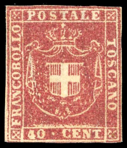 1860 - 40 cent. carminio (21), ... 