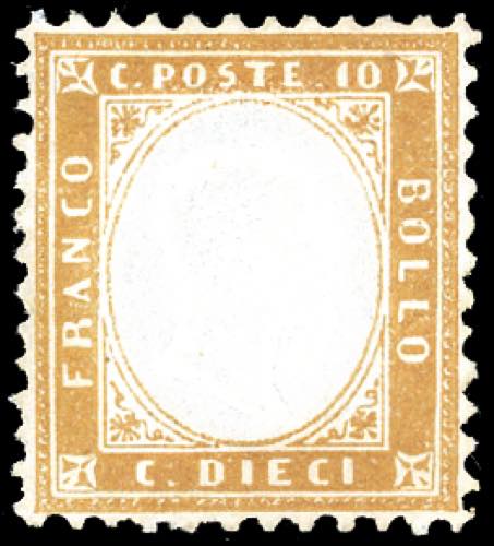 1862 - 10 cent. arancio ocra (1h), ... 