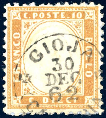 1862 - 10 cent. arancio rossastro ... 
