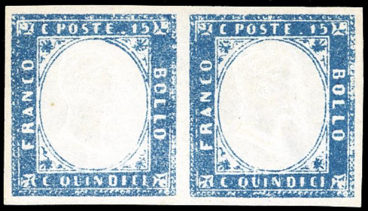 1863 - 15 cent. celeste latteo ... 