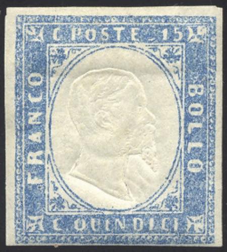 1863 - 15 cent. celeste latteo ... 