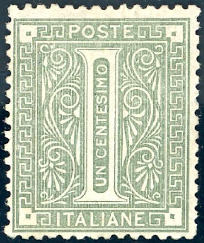 1874 - 1 cent. verde oliva De La ... 