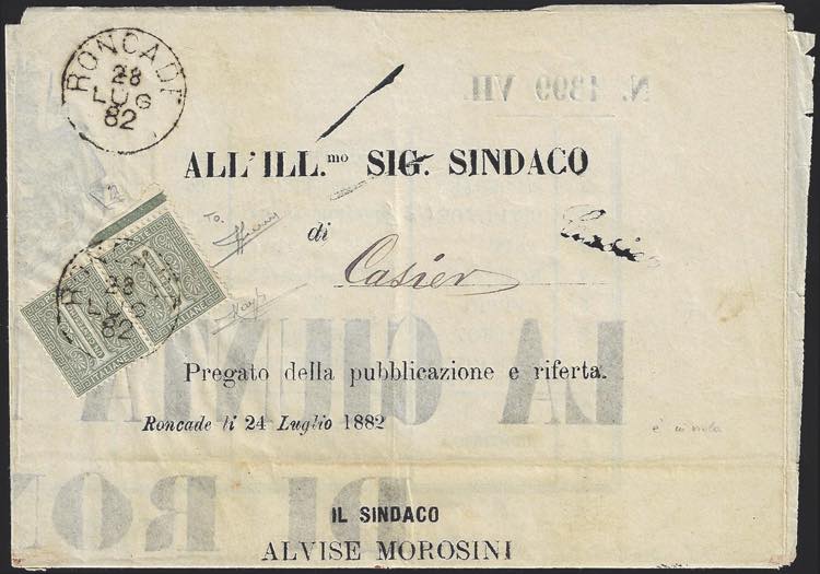 1882 - 1 cent. De La Rue, tiratura ... 