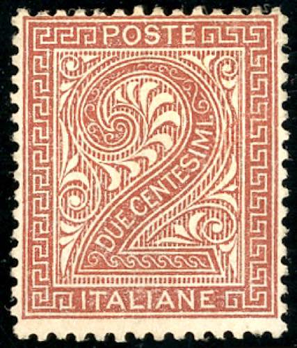 1863 - 2 cent. De La Rue, tiratura ... 