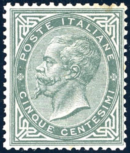 1865 - 5 cent. De La Rue, tiratura ... 