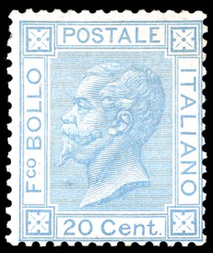 1867 - 20 cent. celeste chiaro, ... 