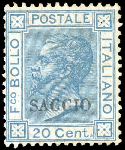 1867 - 20 cent. celeste chiaro, ... 