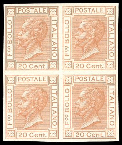 1877 - 20 cent. ocra arancio, ... 