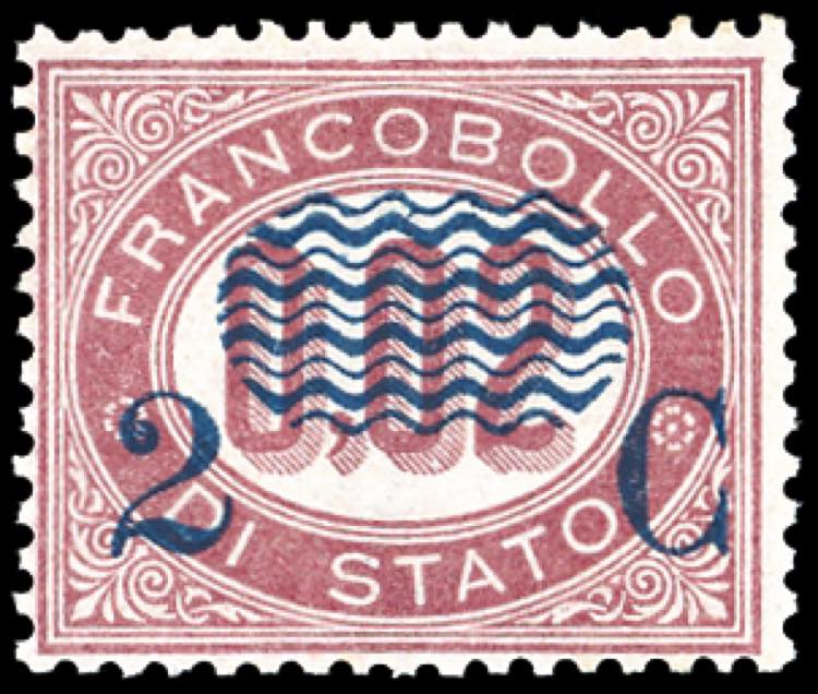 1878 - 2 cent. su 0,02 cent. ... 