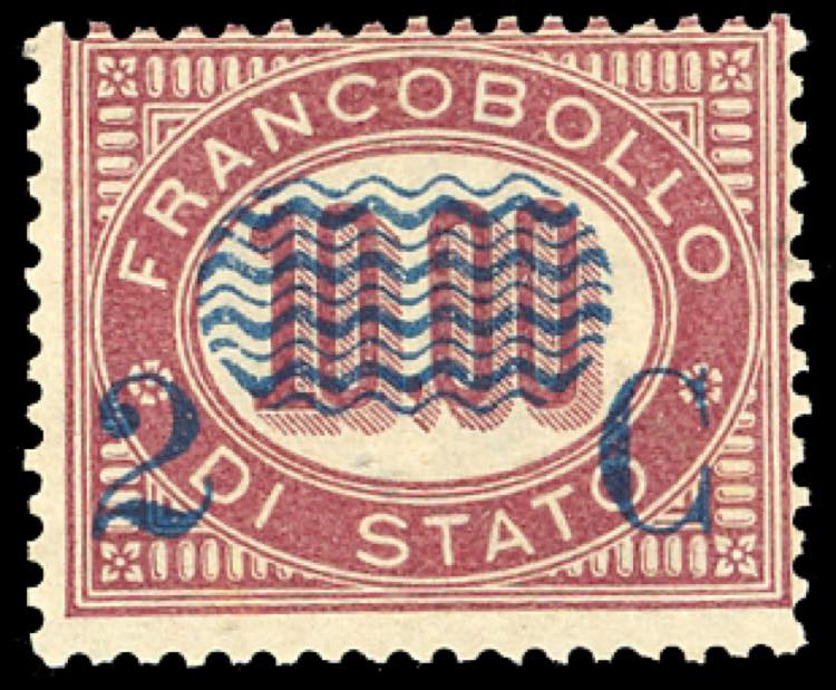 1878 - 2 cent. su 10 lire Servizio ... 