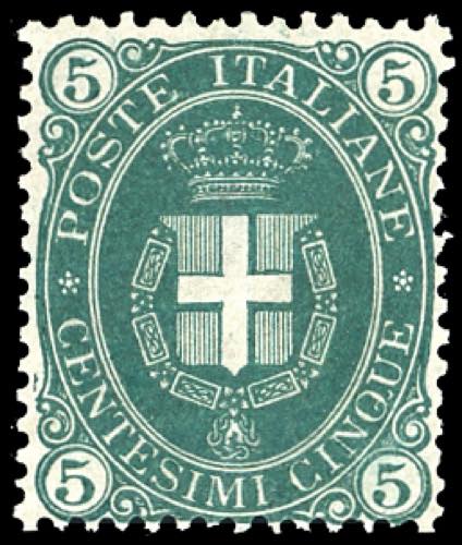1889 - 5 cent. Stemma, fondo pieno ... 