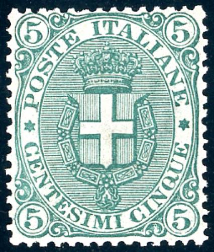 1891 - 5 cent. Stemma, fondo ... 